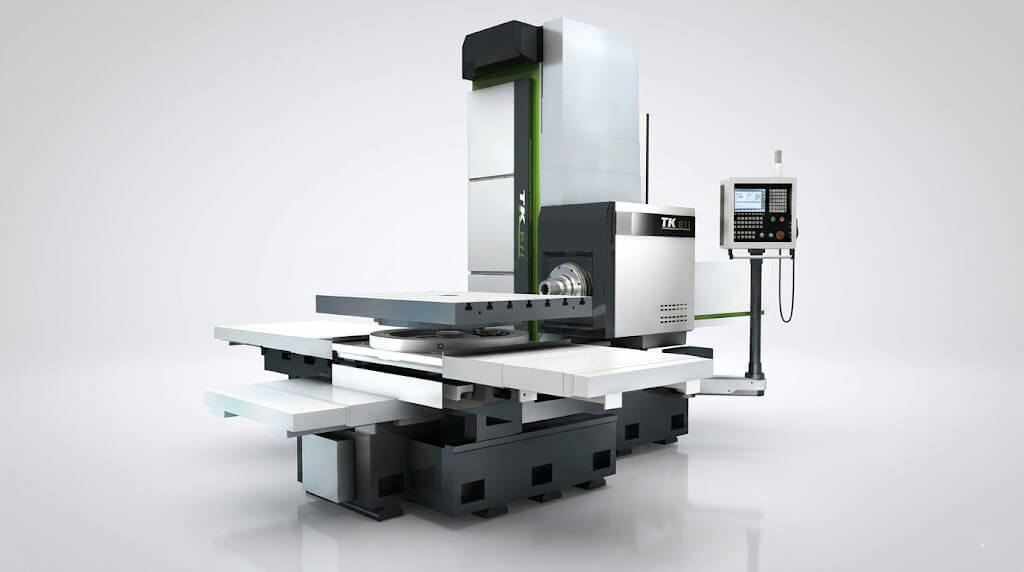 Industrial horizontal boring and milling machine by MFG for complex