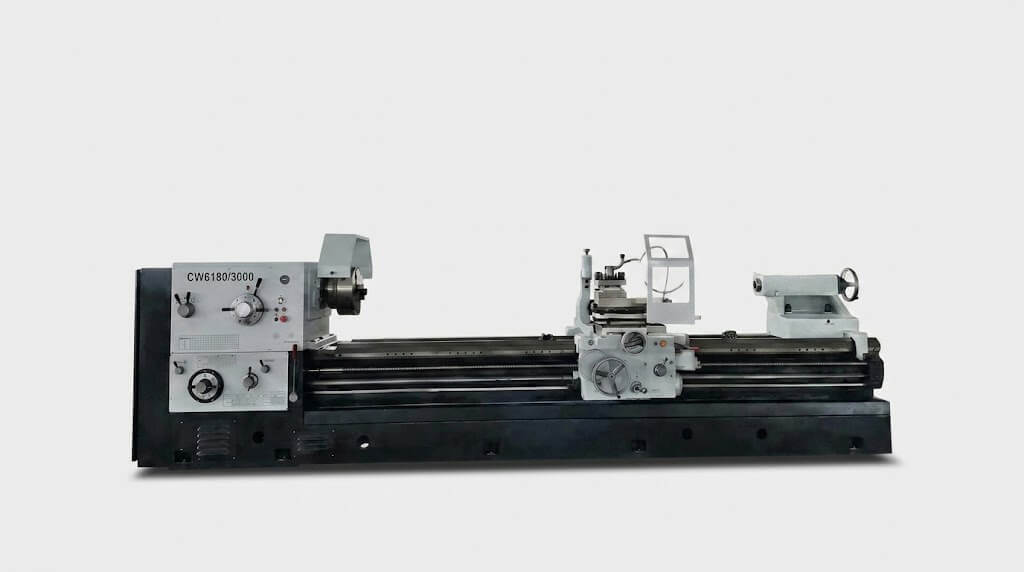 Heavy-duty lathe machine by MFG, designed for large-scale industrial metalworking